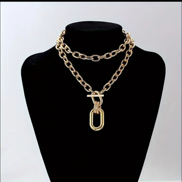 CHUNKY GOLD NECKLACE - Picture 4 of 5